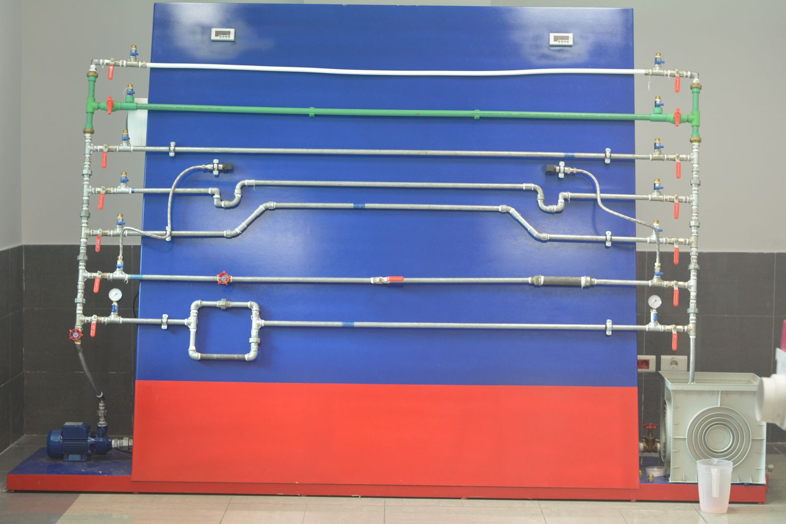 Fluid friction apparatus, pipework detail
